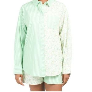 AVEC LES FILLES Floral and Striped 2-Piece Set-NWT!